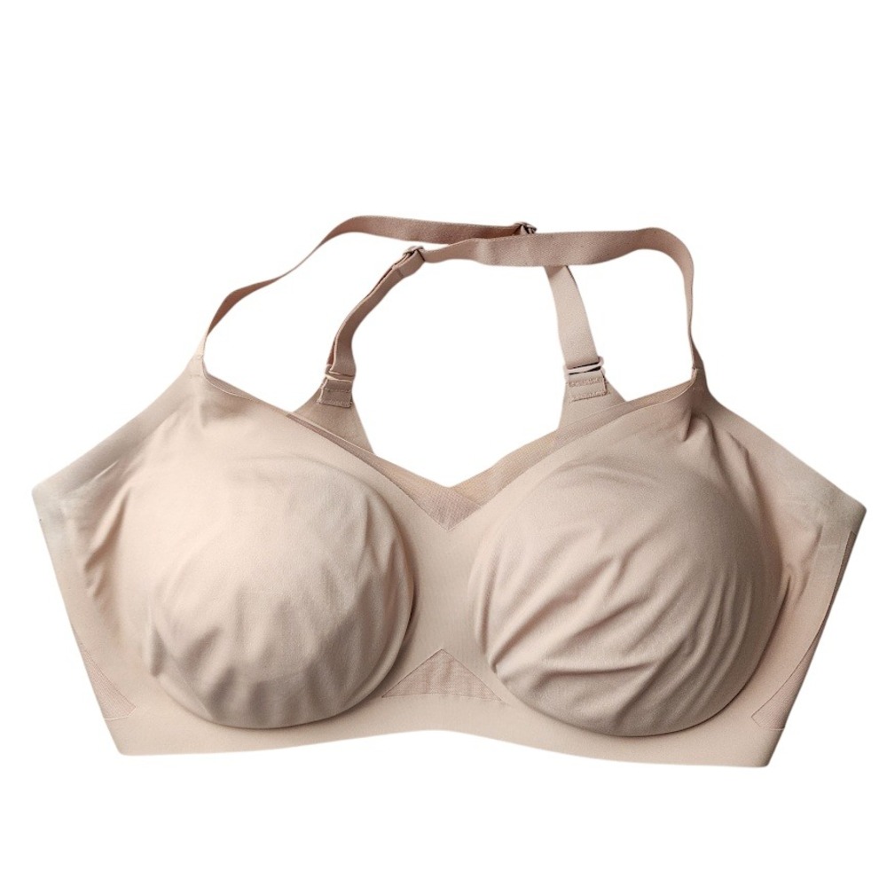 HONEYLOVE CrossOver Bra Beige‎ Nude Wireless Supportive Comfort Size 1X